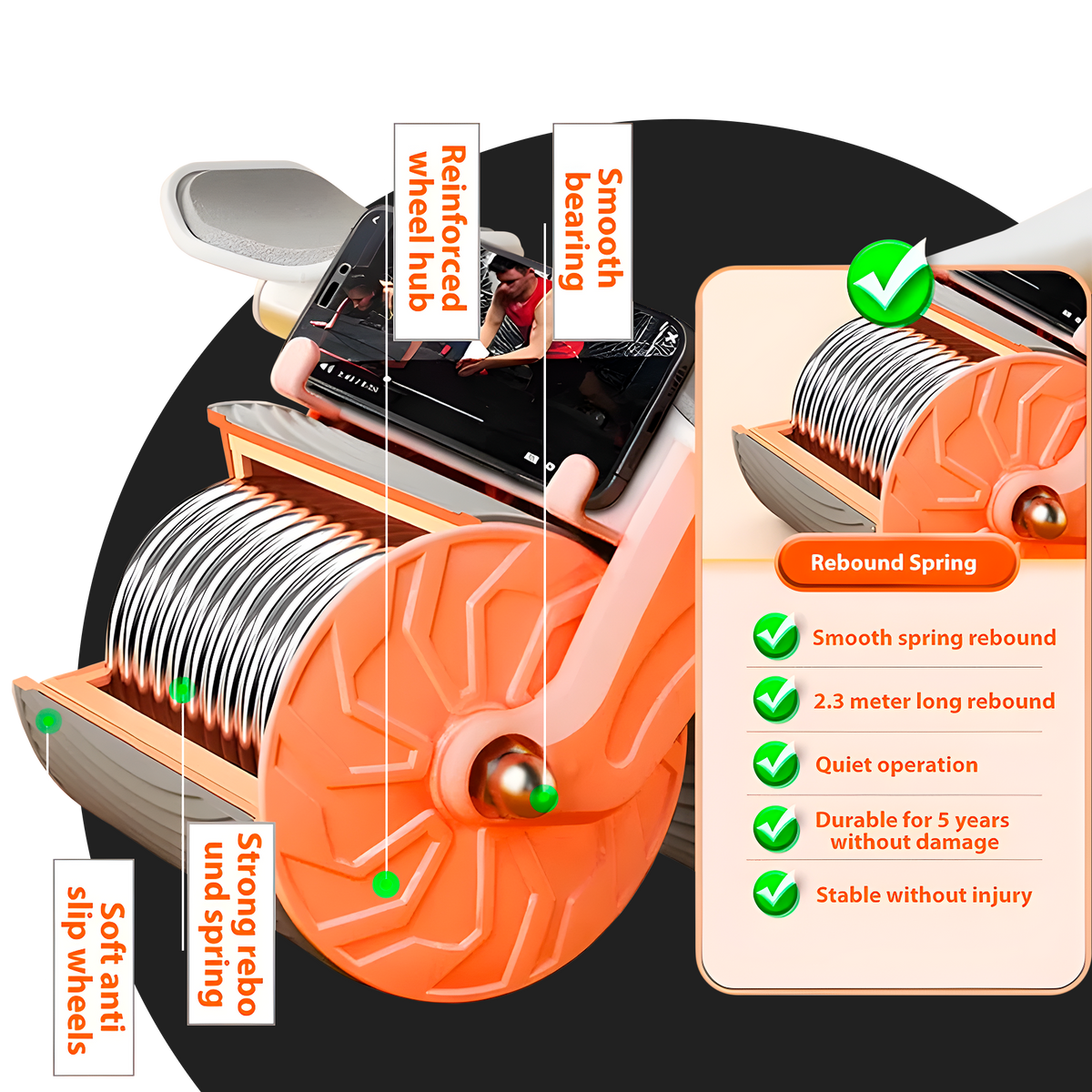 Automatic Rebound Abdominal Wheel